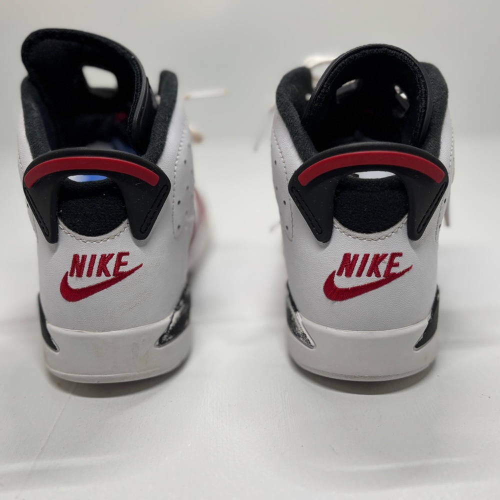 Kids Nike Air Jordan 6 Retro Carmine 13C Red White Black Youth Sneakers - Picture 7 of 11